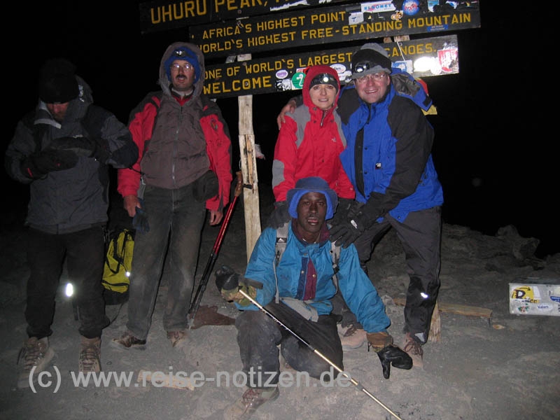 Uhuru PEak - Gipfel Kilimanjaro - Besteigung via Machama Route