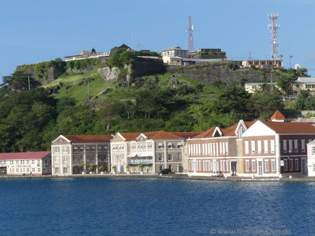 Der Hafen von Grenada - das Fort bietet eine tolle Aussicht