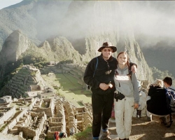 Endlich angekommen - obligatorisches Bild am Machu Pichu